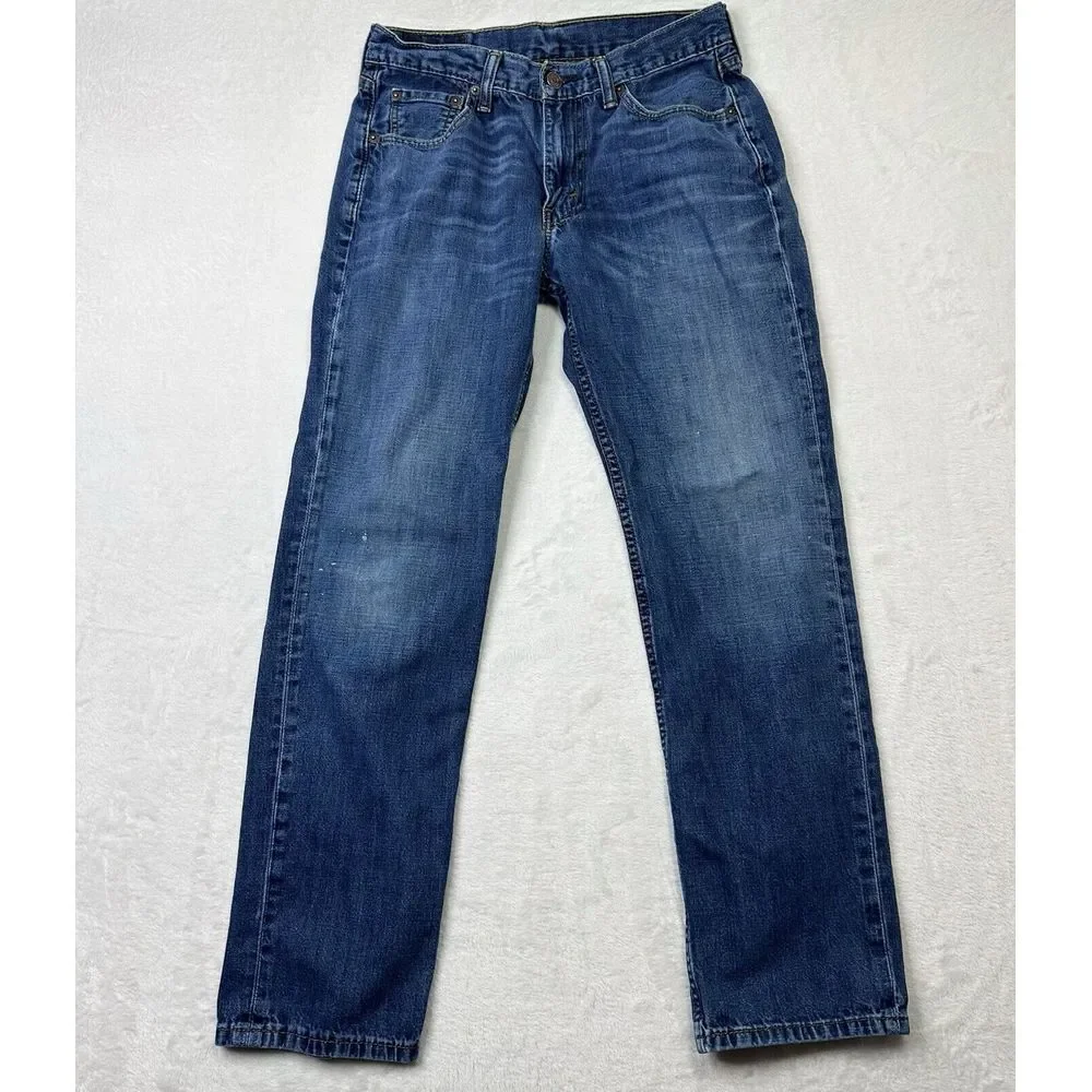 Levis 514 Jeans Mens 30x30 Blue Denim Straight Measures 28x27 Casual Classic